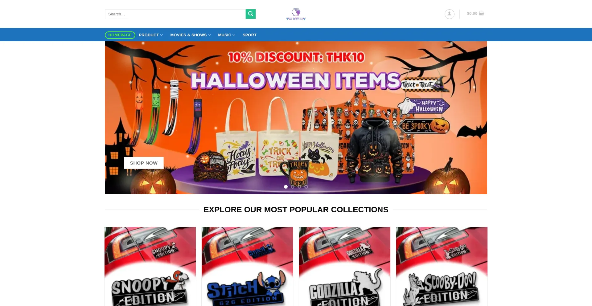Website screenshot of Thkbuy.com