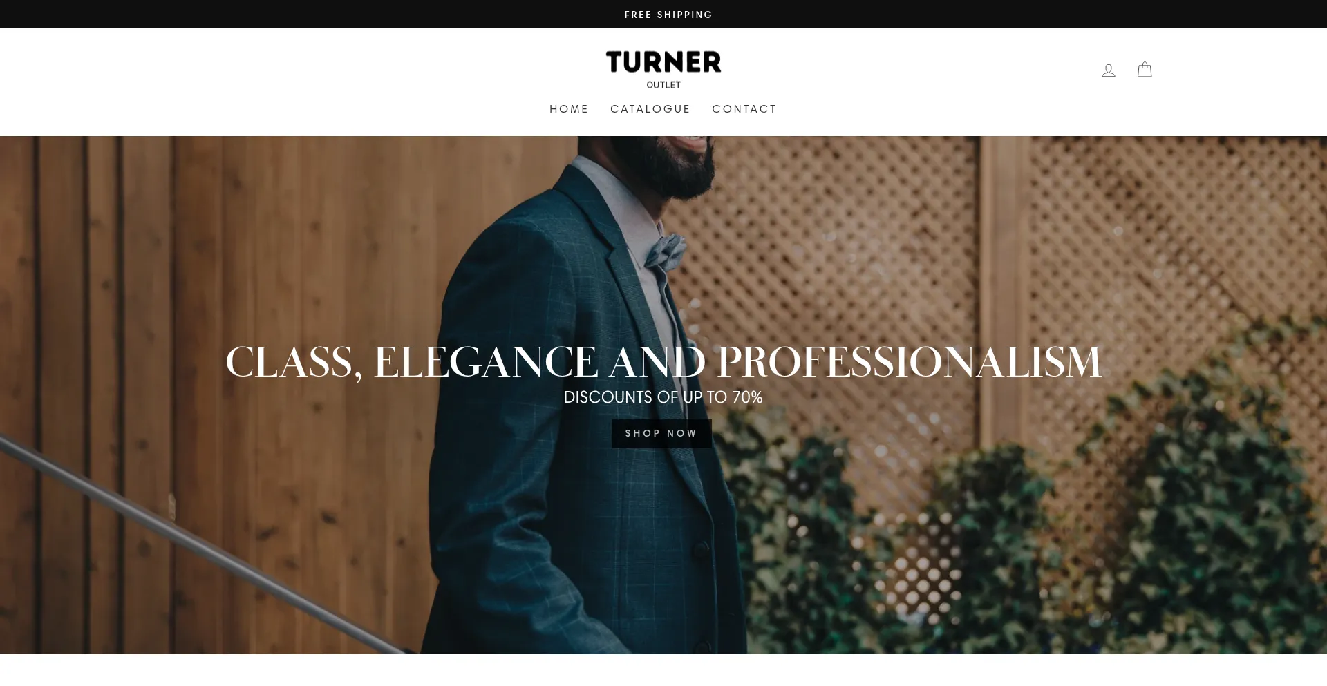 Website screenshot of Thomasturneroutlet.com