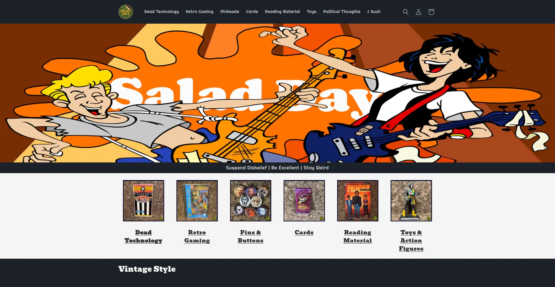 Website screenshot of Thosesaladdays.com