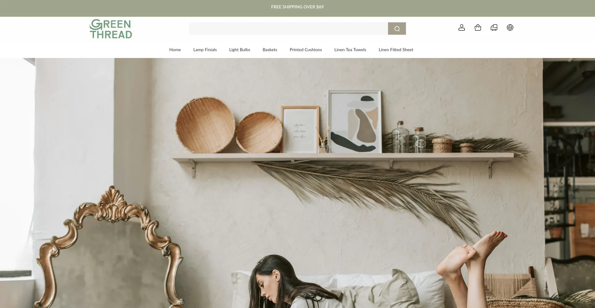 Website screenshot of Threadgreen.online