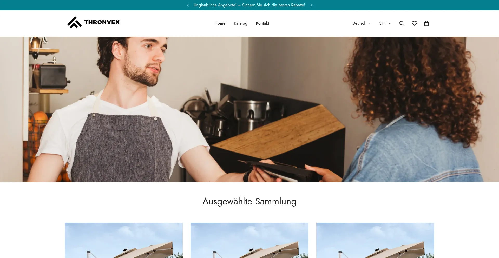 Website screenshot of Thronvexch.com