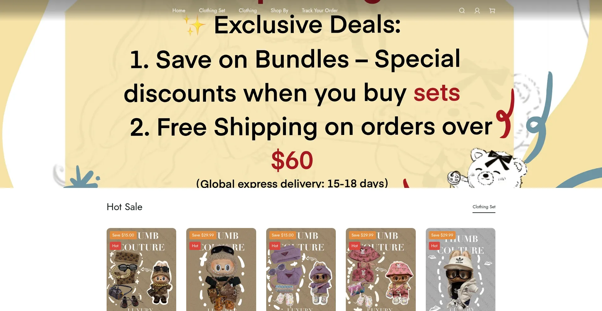 Website screenshot of Thumbcouture.us
