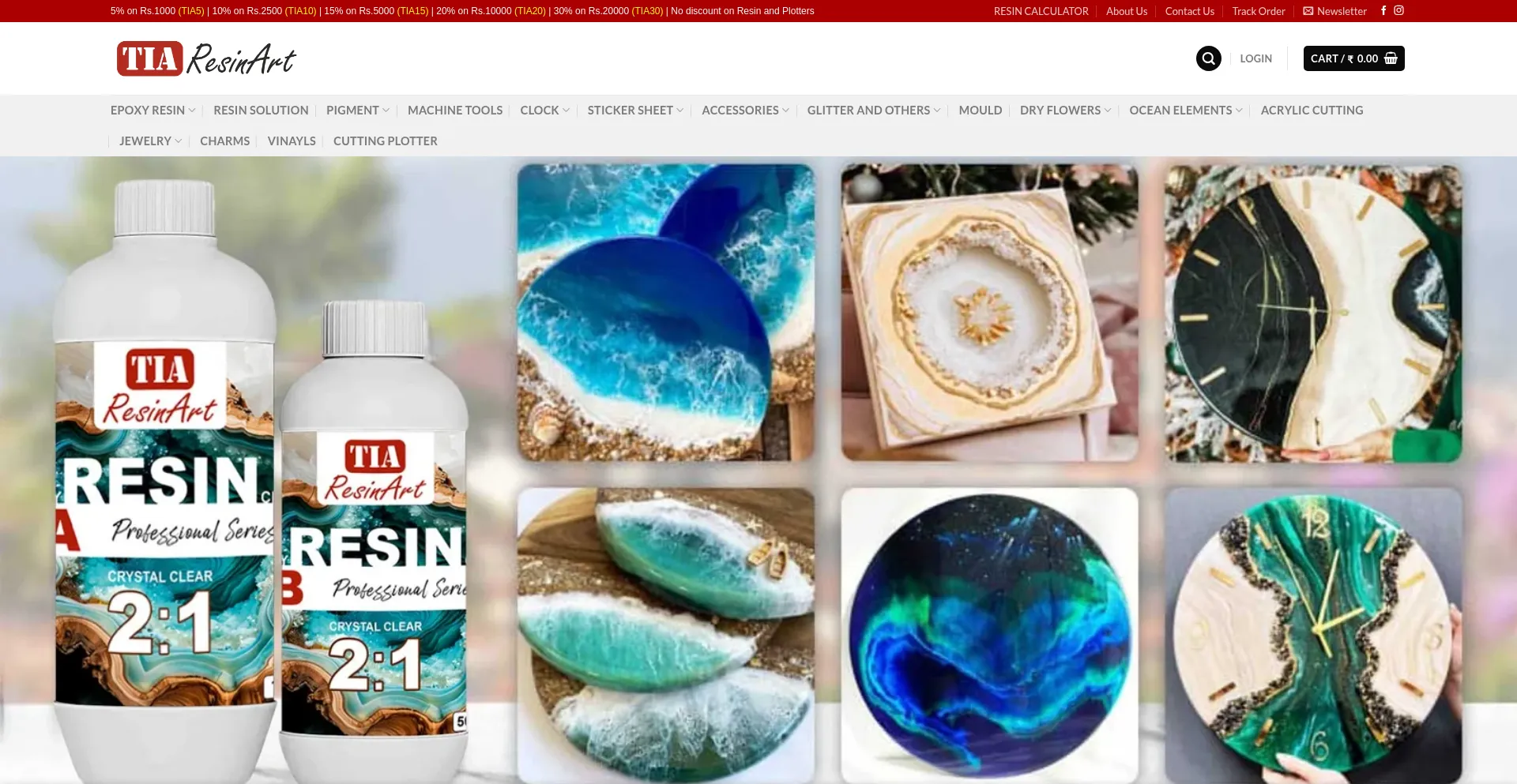 Website screenshot of Tiaresinart.com