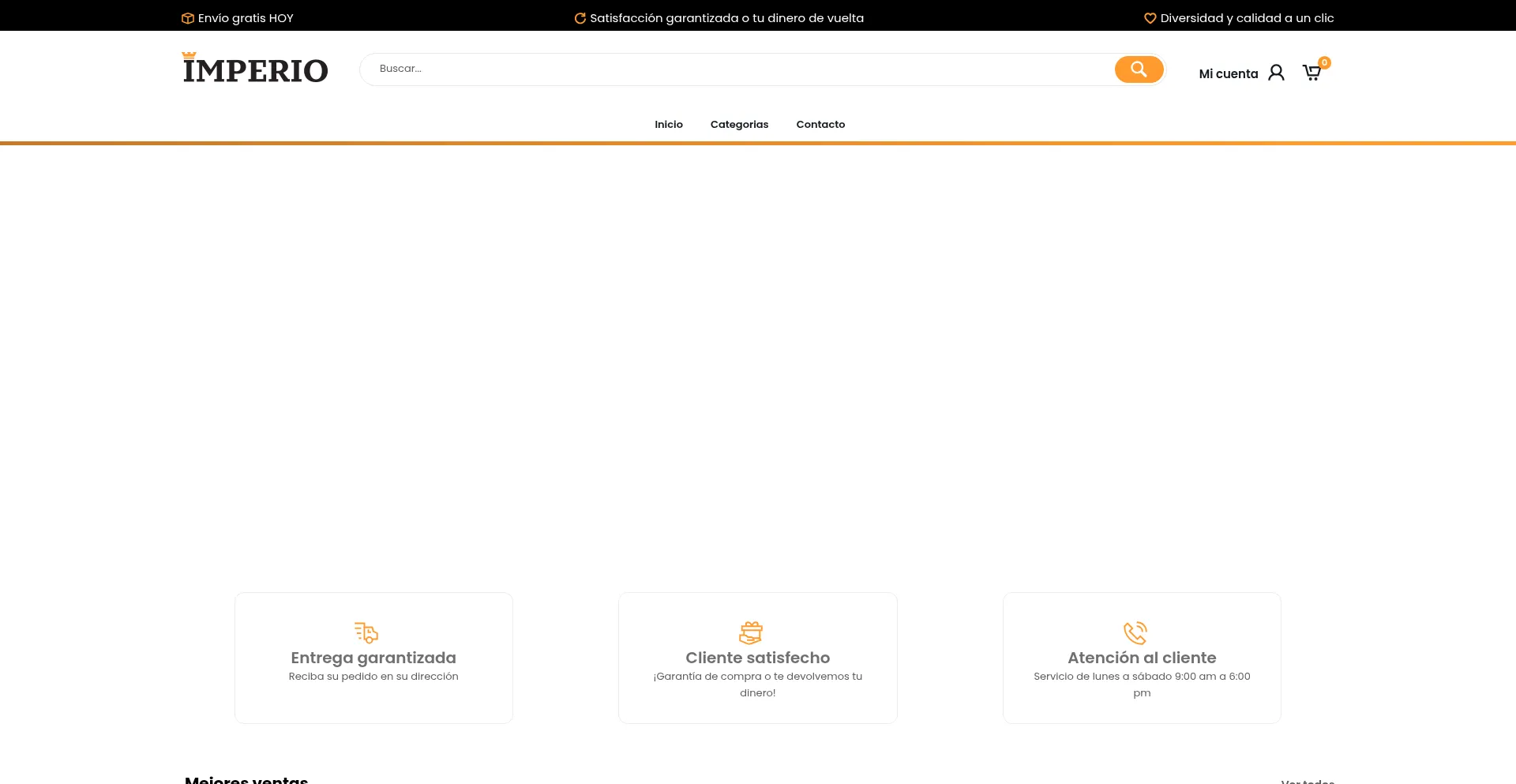 Website screenshot of Tiendaimperiooferta.com