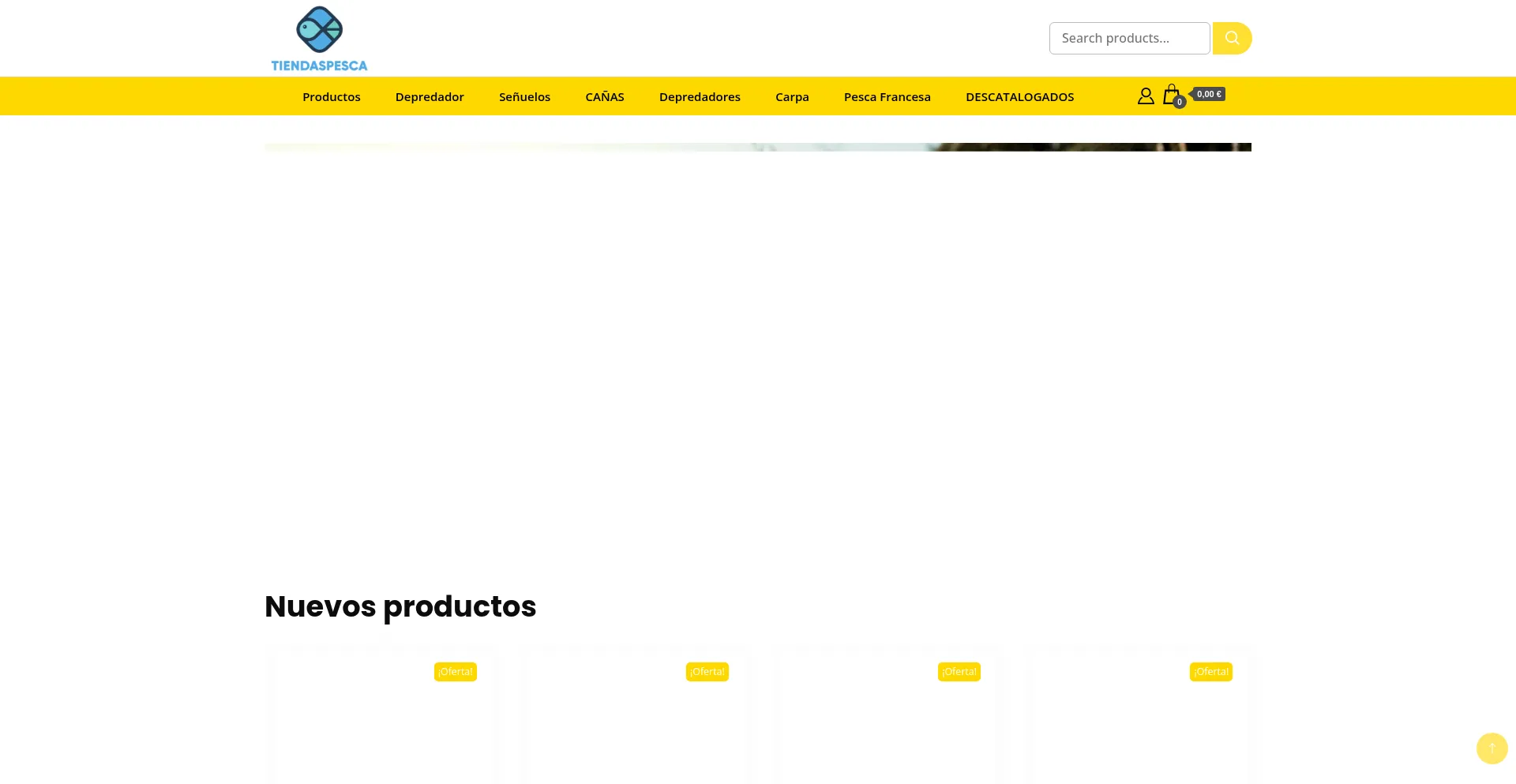 Website screenshot of Tiendaspesca.com