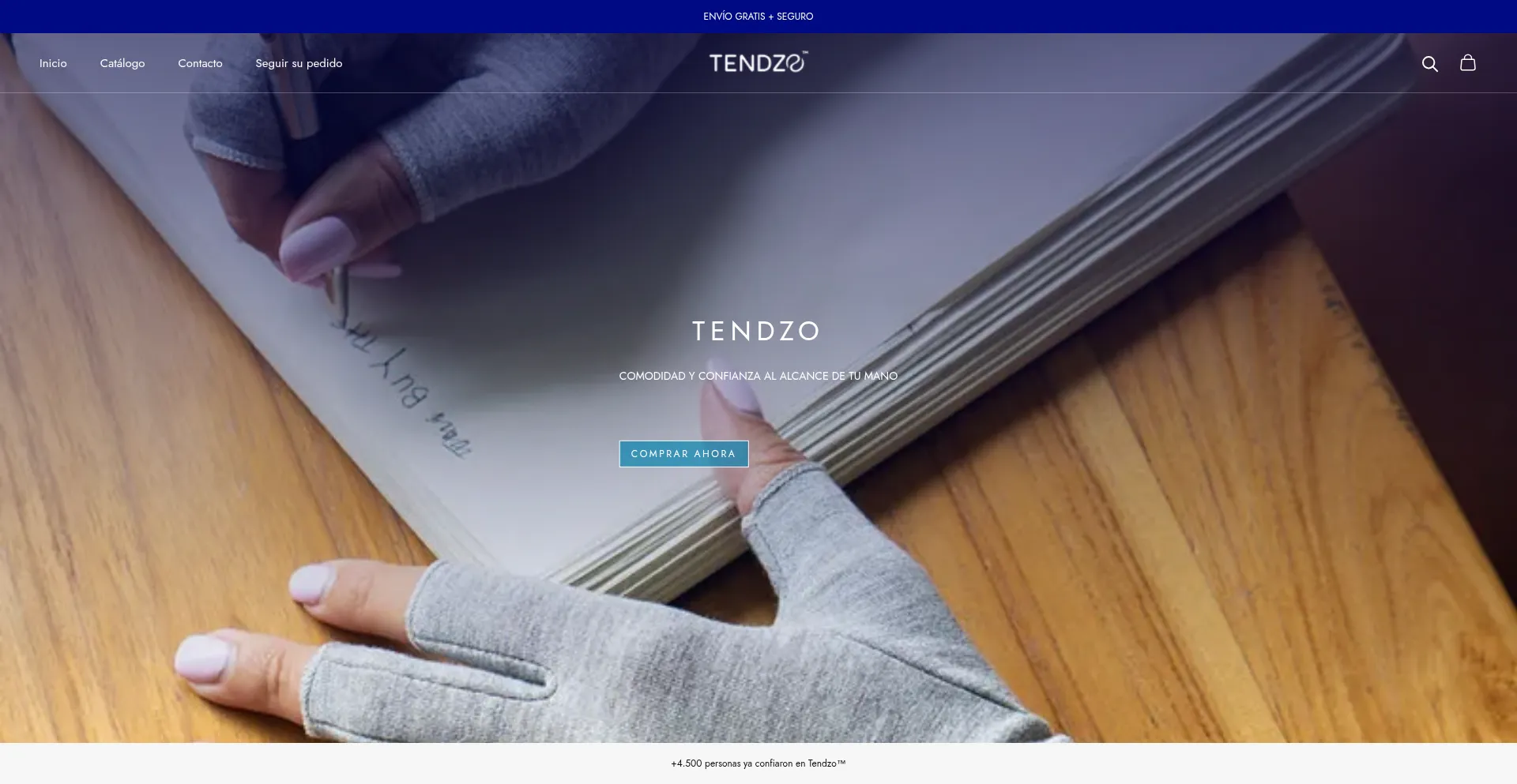 Website screenshot of Tiendatendzo.com