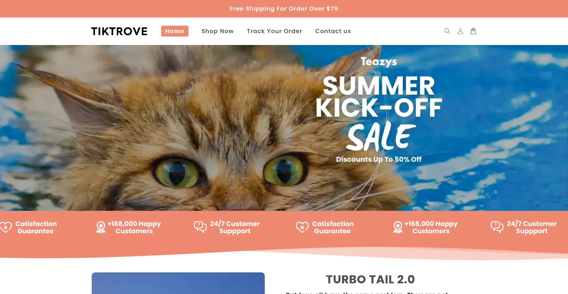 Website screenshot of Tiktrove.com