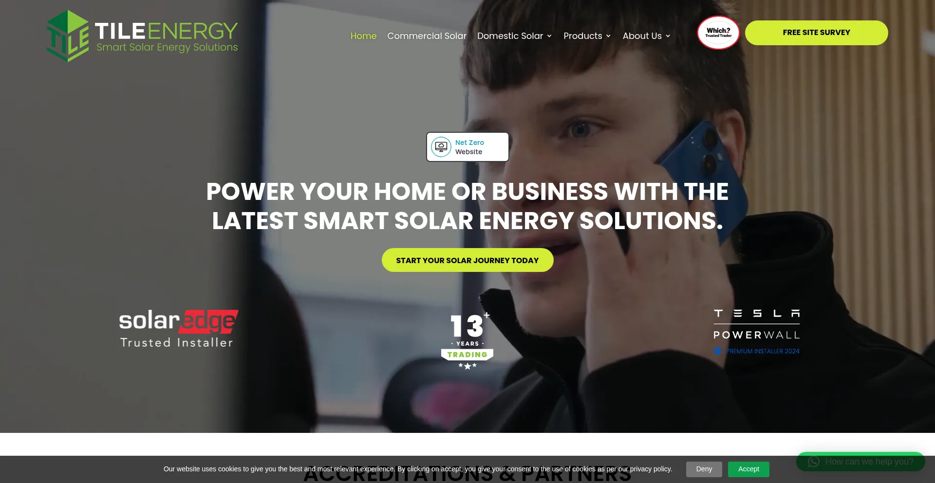Website screenshot of Tileenergy.uk