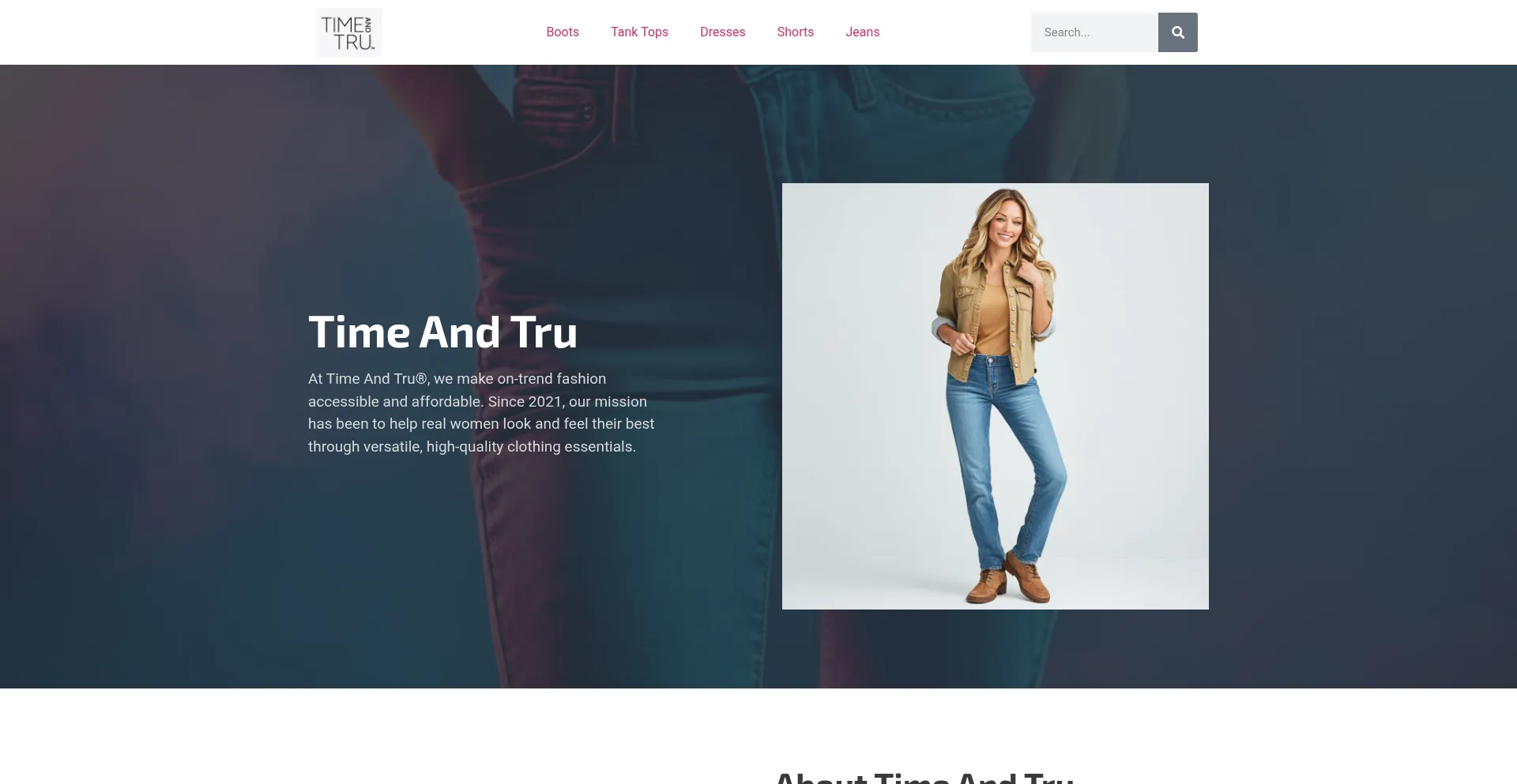 Website screenshot of Time-tru.com