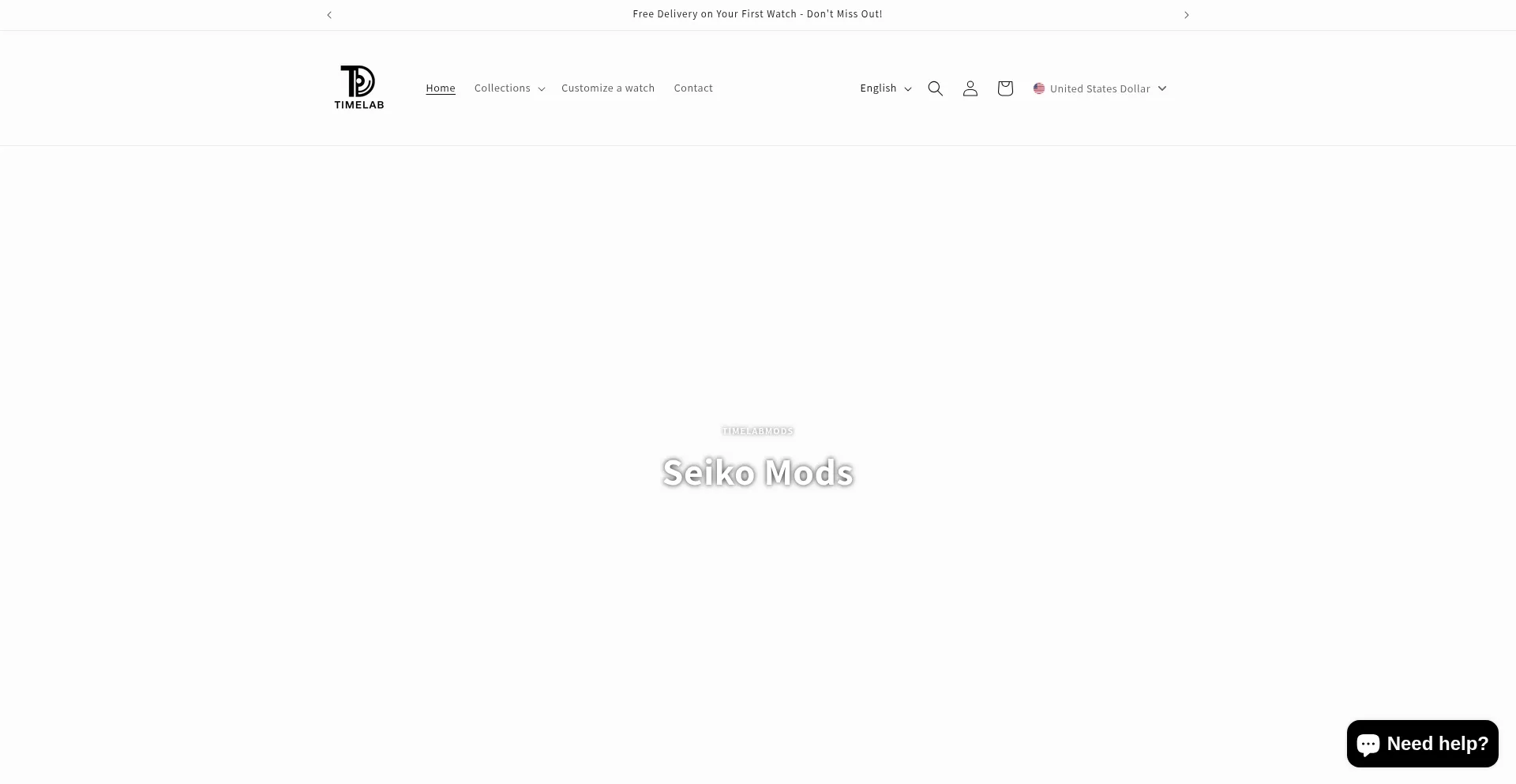 Website screenshot of Timelabmods.com