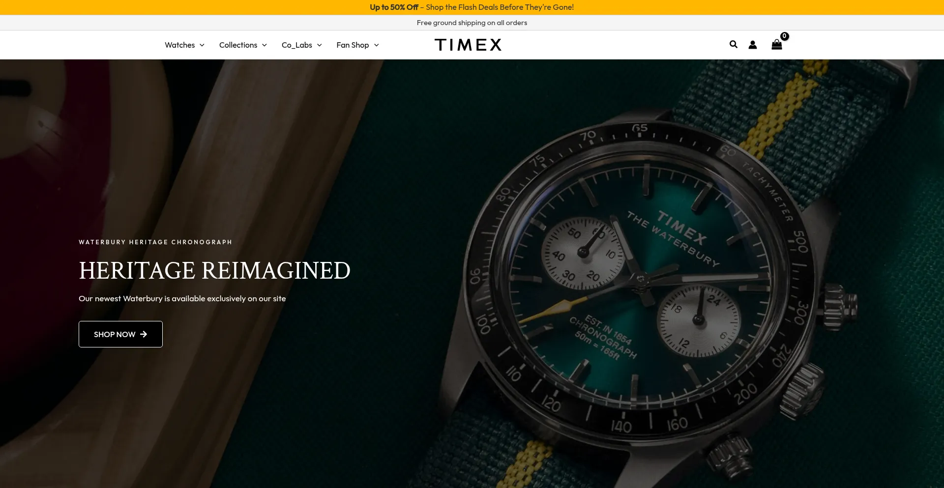 Website screenshot of Timexoutlet.com