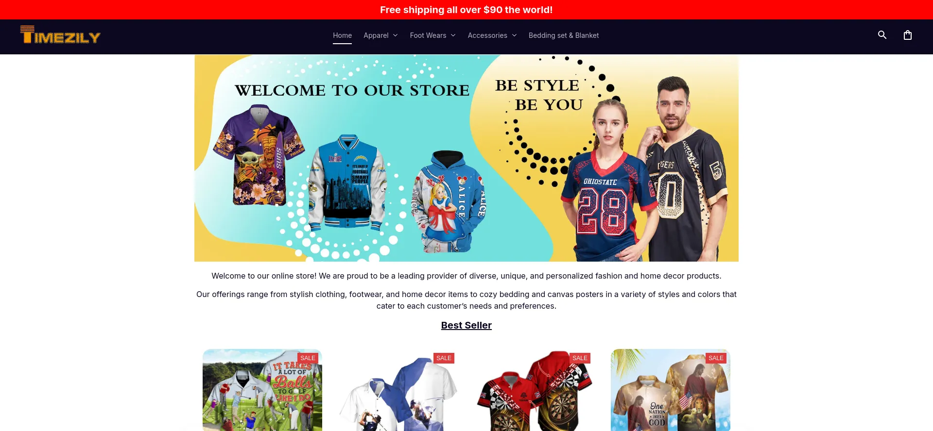Website screenshot of Timezily.com
