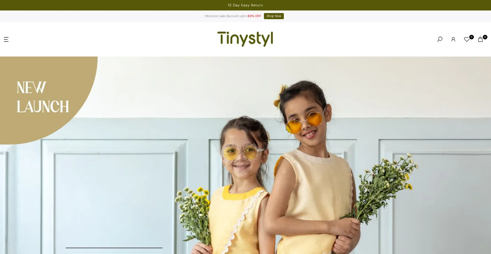 Website screenshot of Tinystyl.in