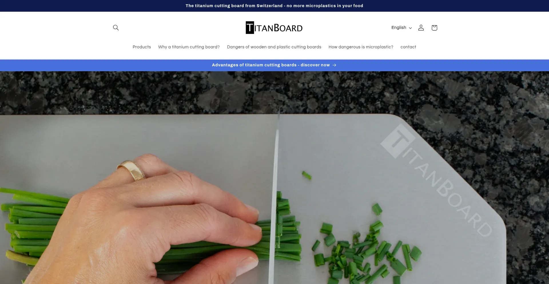 Website screenshot of Titanboard.ch