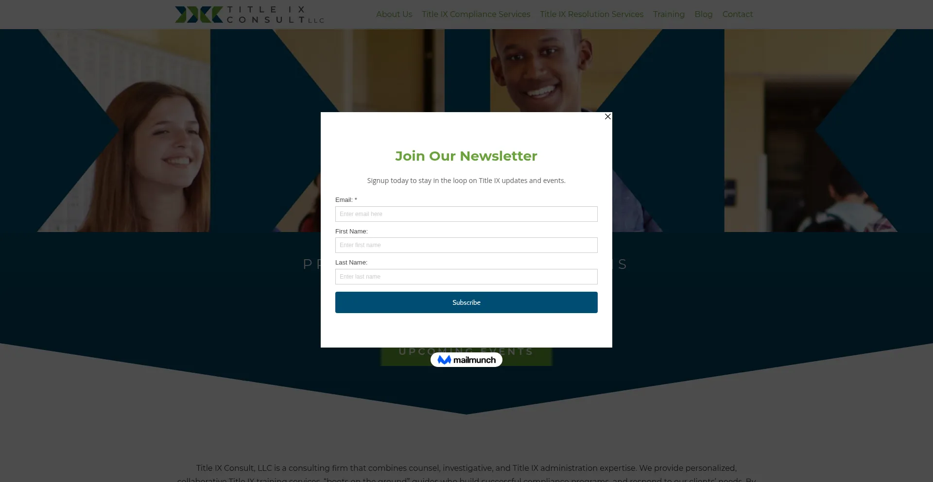 Website screenshot of Titleixconsult.com