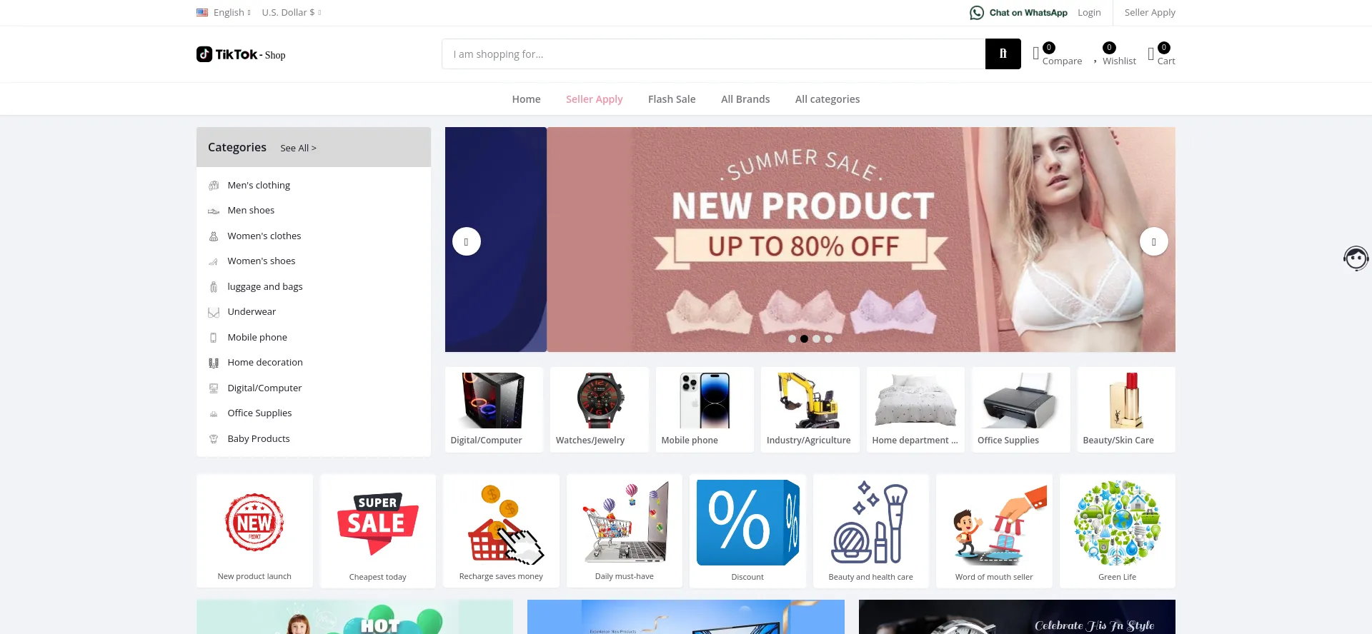 Website screenshot of Tkmallapp.com