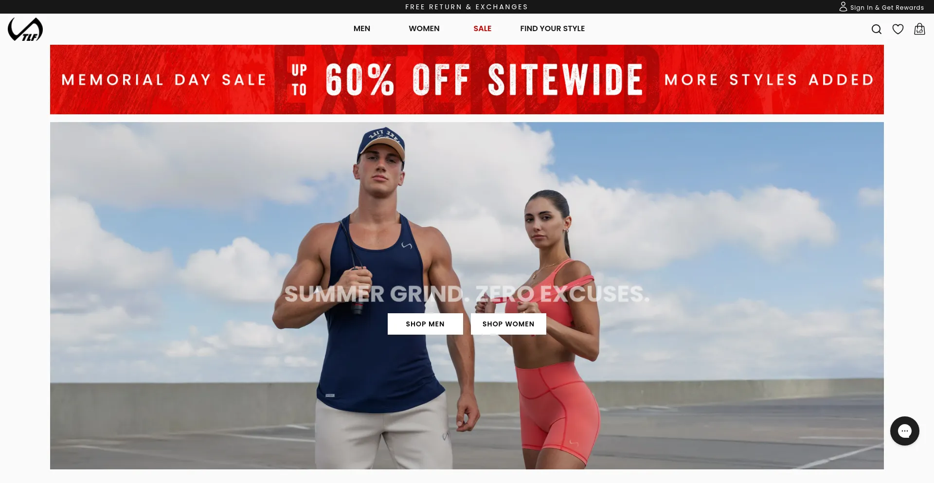 Website screenshot of Tlfapparel.com