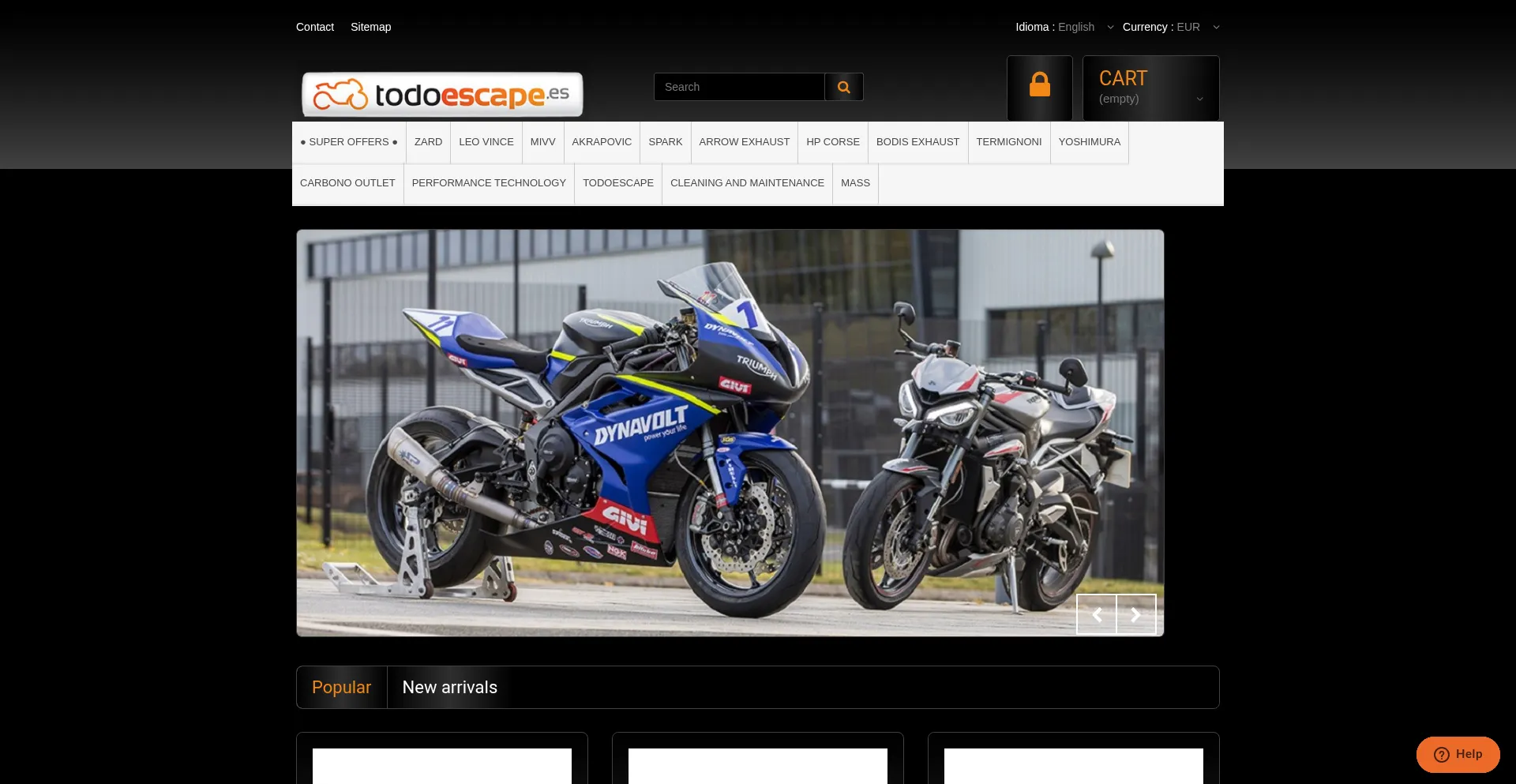 Website screenshot of Todoescape.es