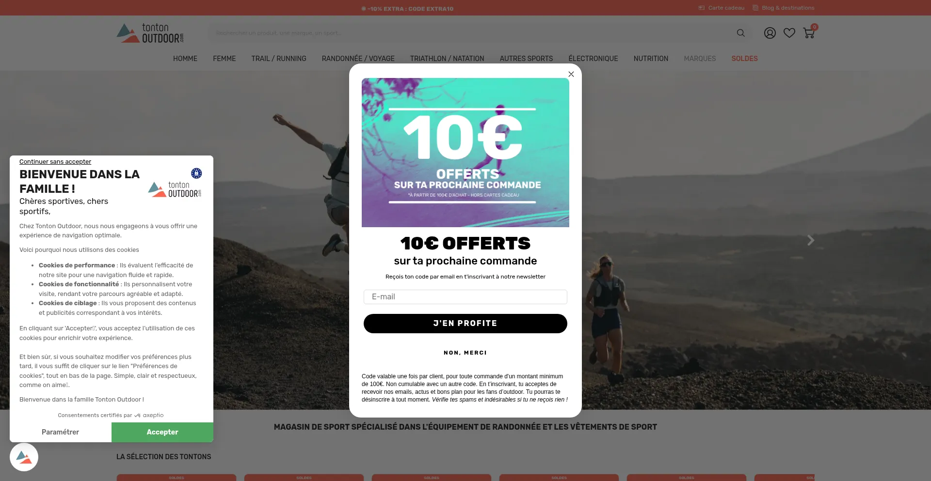 Website screenshot of Tonton-outdoor.com