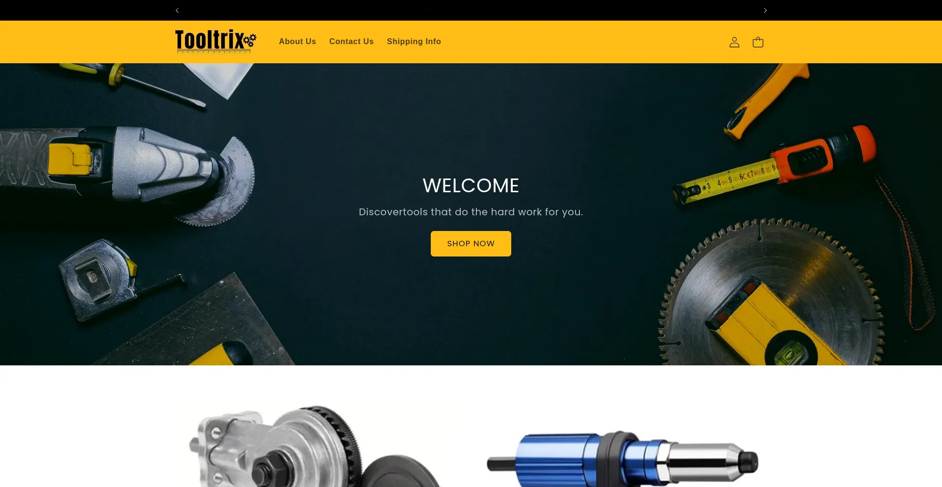 Website screenshot of Tooltrixco.com