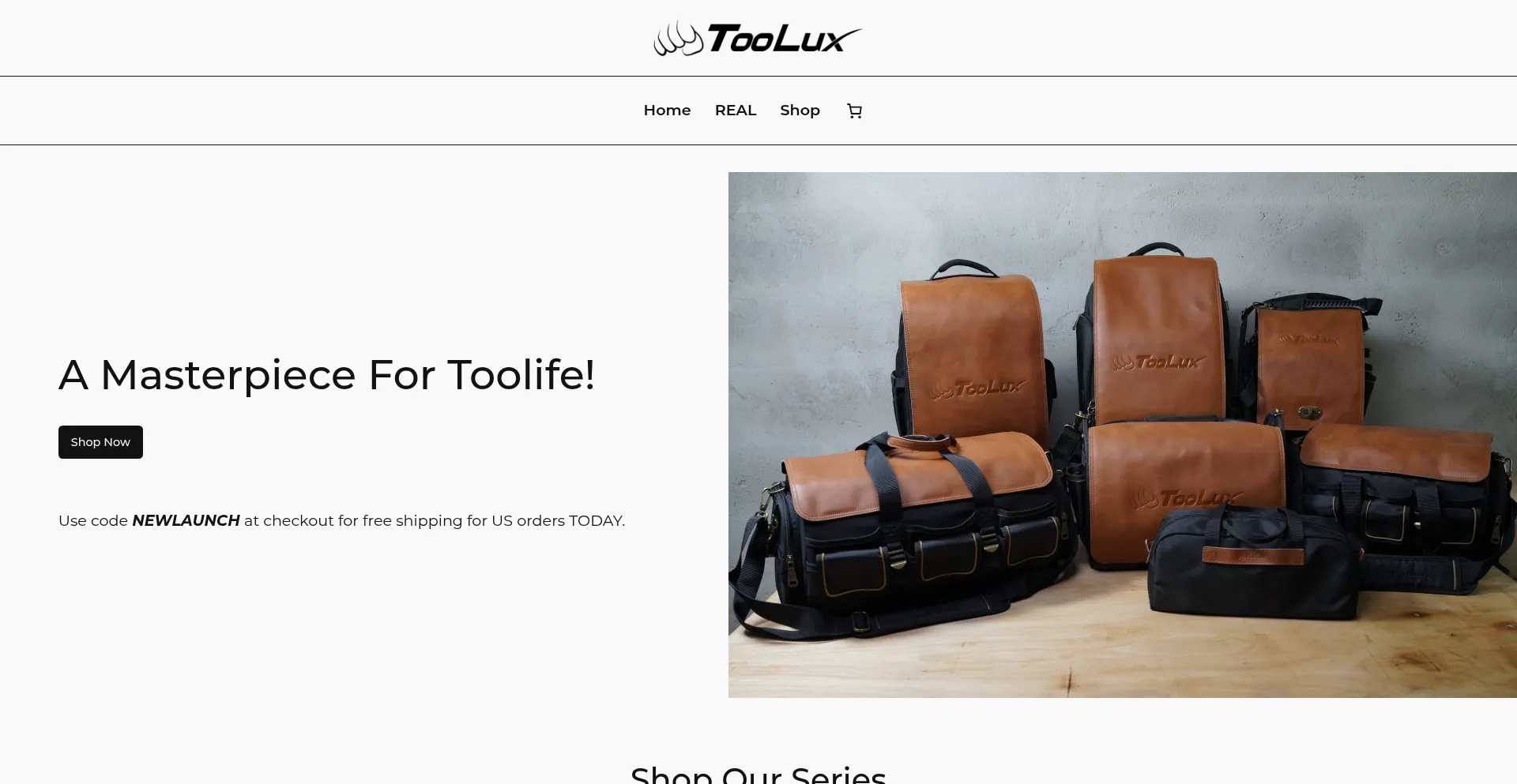 Website screenshot of Toolux.store