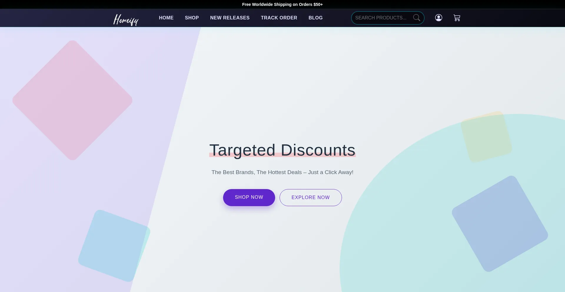 Website screenshot of Tophomered.top