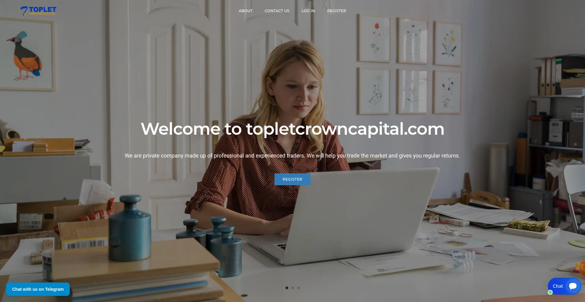 Website screenshot of Topletcrowncapital.com