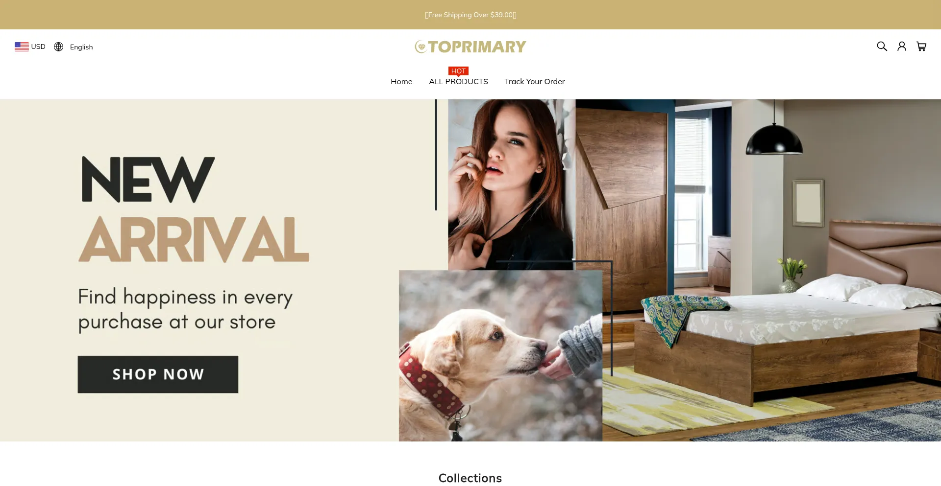 Website screenshot of Toprimary.com