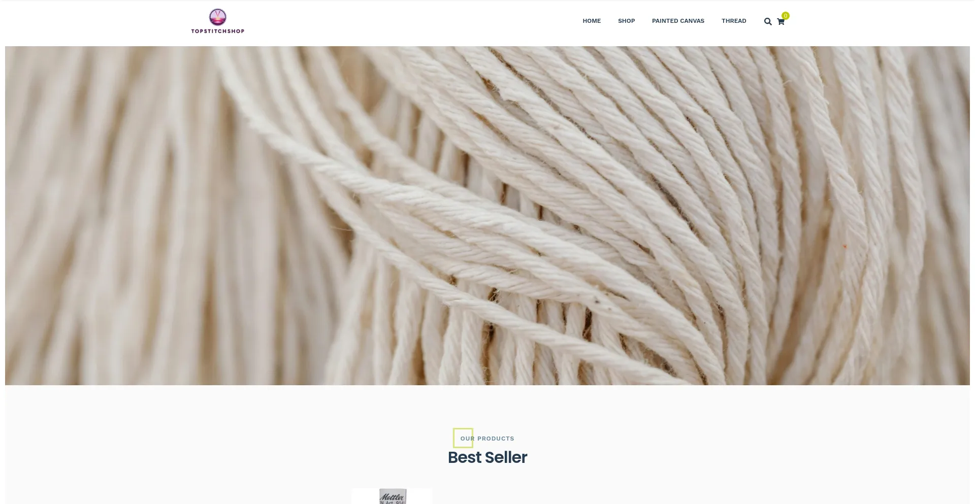 Website screenshot of Topstitchshop.com