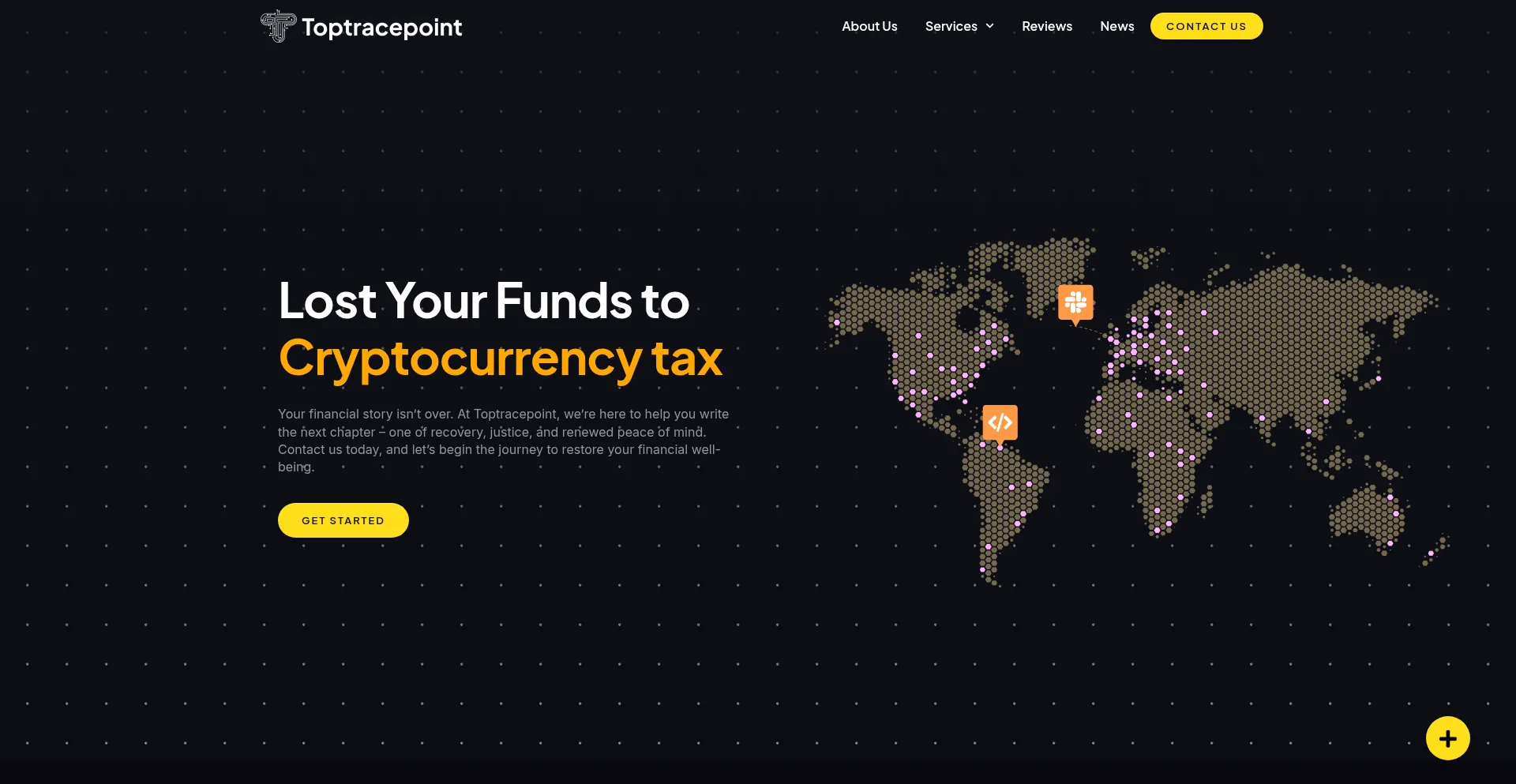 Website screenshot of Toptracepoint.com