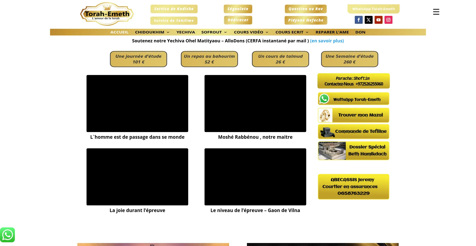 Website screenshot of Torah-emeth.com