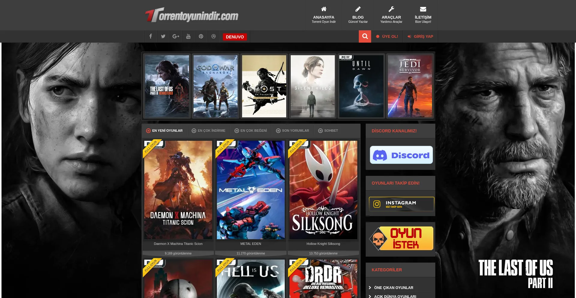 Website screenshot of Torrentoyunindir.com