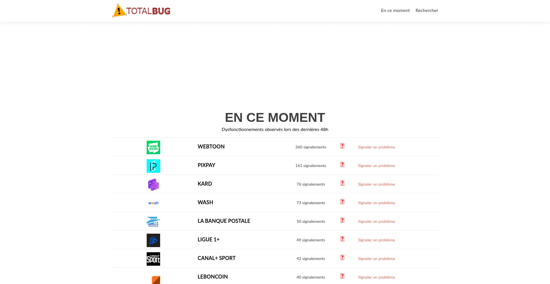 Website screenshot of Totalbug.com