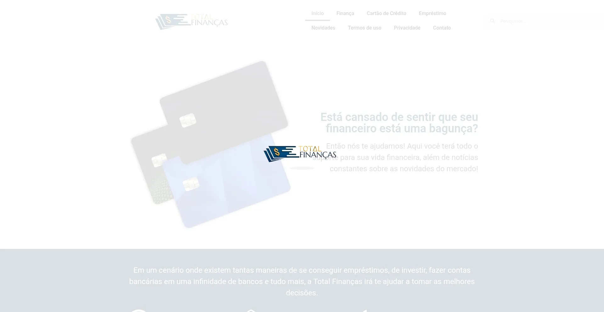 Website screenshot of Totalfinancas.com