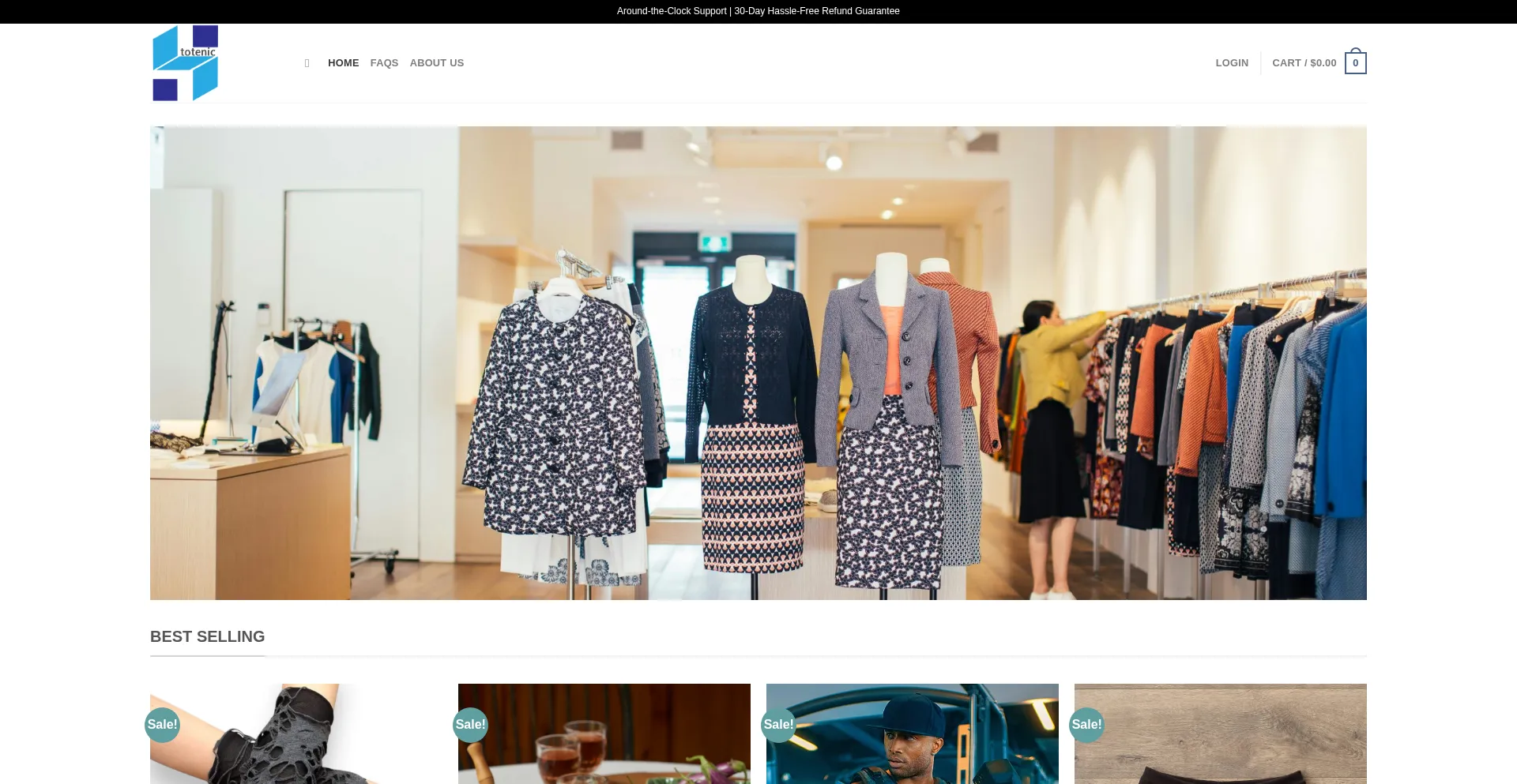Website screenshot of Totenic.com
