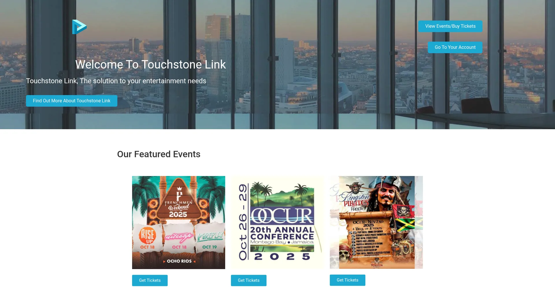 Website screenshot of Touchstonelink.com