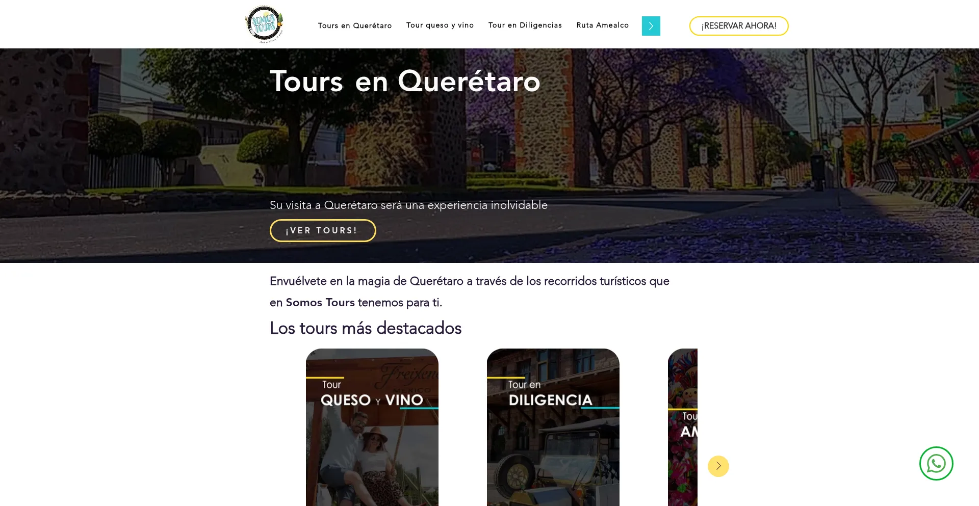 Website screenshot of Toursporqueretaro.com