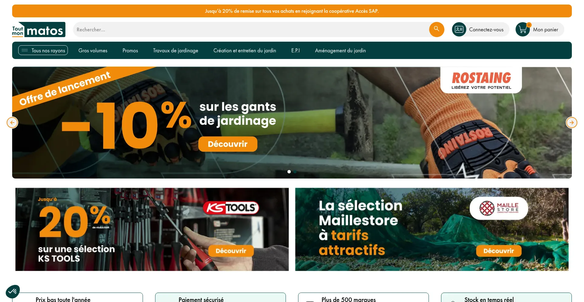 Website screenshot of Toutmonmatos.fr