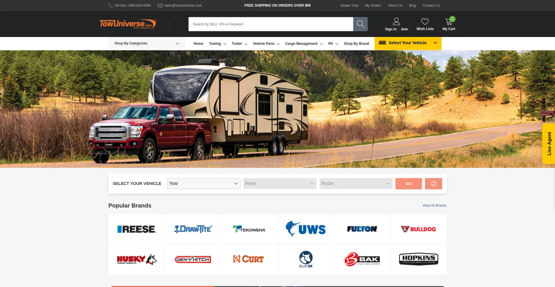 Website screenshot of Towuniverse.com