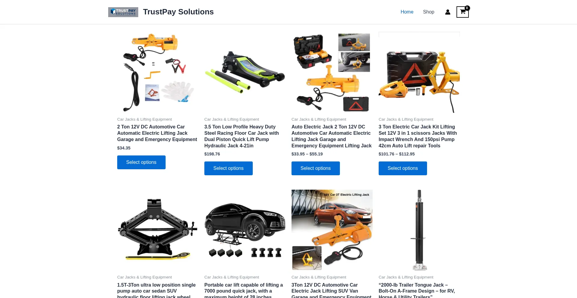 Website screenshot of Tpsolutions.shop