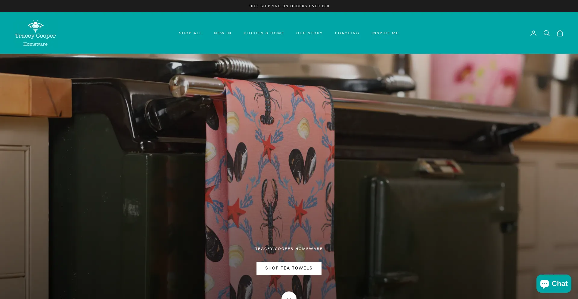 Website screenshot of Traceycooper.co.uk