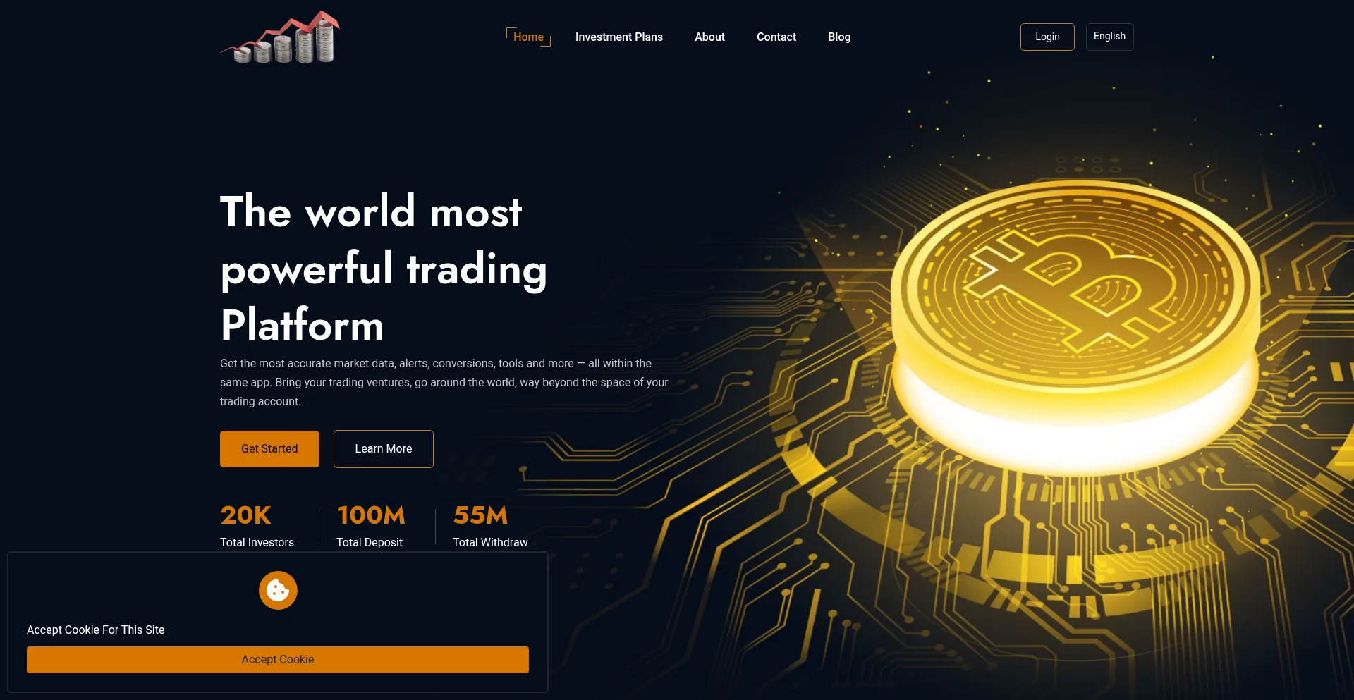 Website screenshot of Tradeforex-crypto.com
