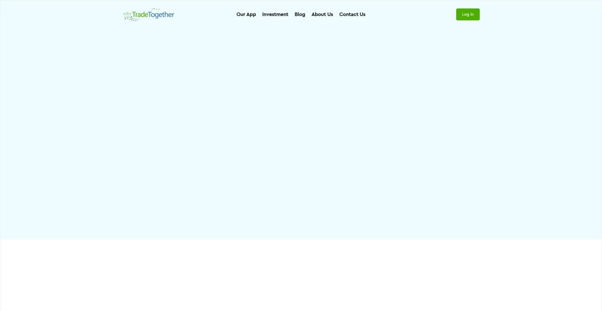 Website screenshot of Tradetogether.com