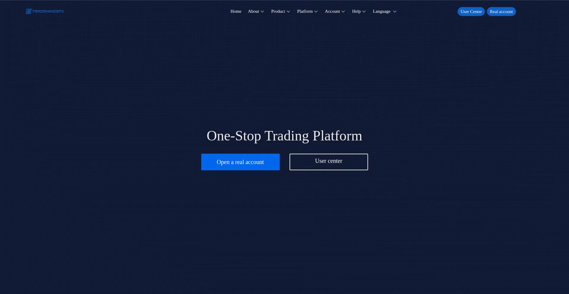 Website screenshot of Tradewindsfx-top.com