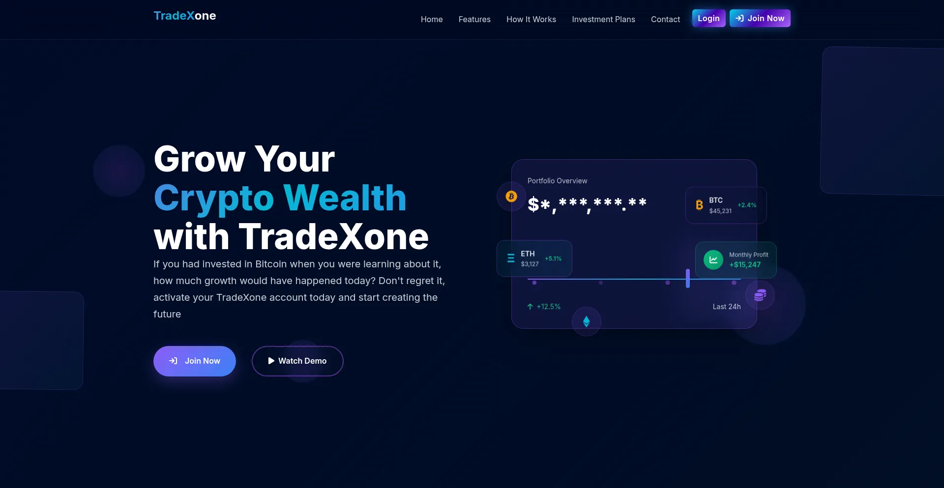 Website screenshot of Tradexone.net