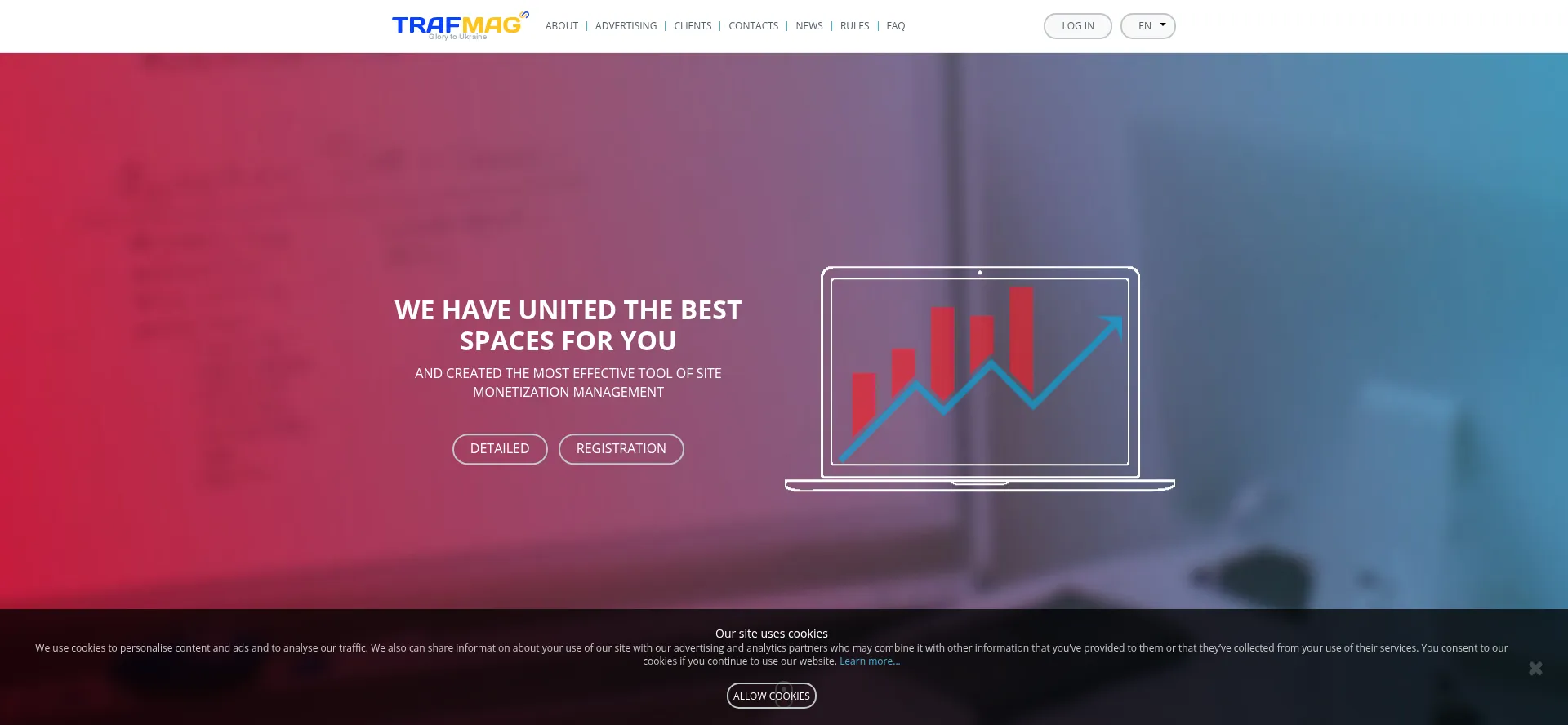 Website screenshot of Trafmag.com