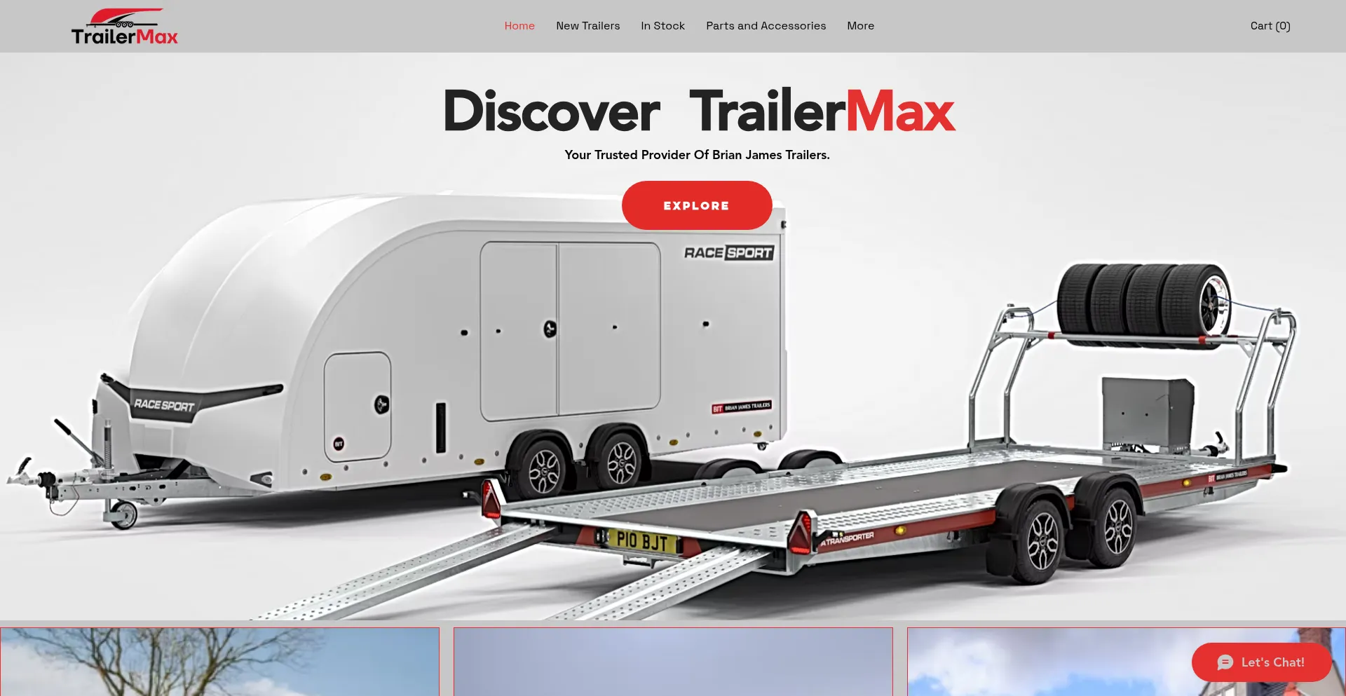 Website screenshot of Trailermax.co.uk