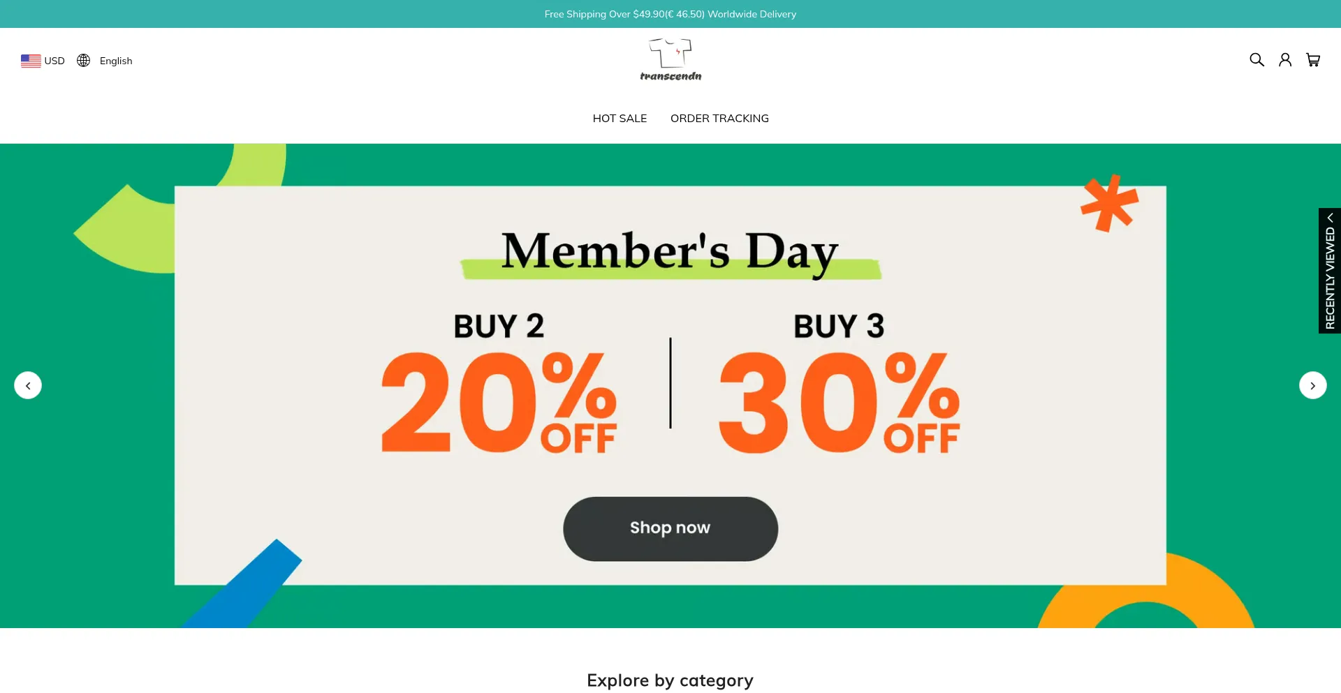 Website screenshot of Transcendn.com