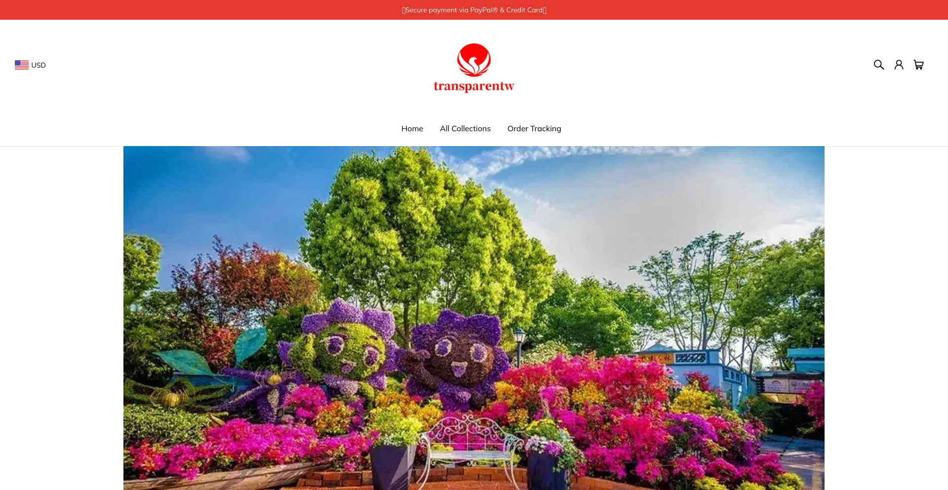 Website screenshot of Transparentw.com