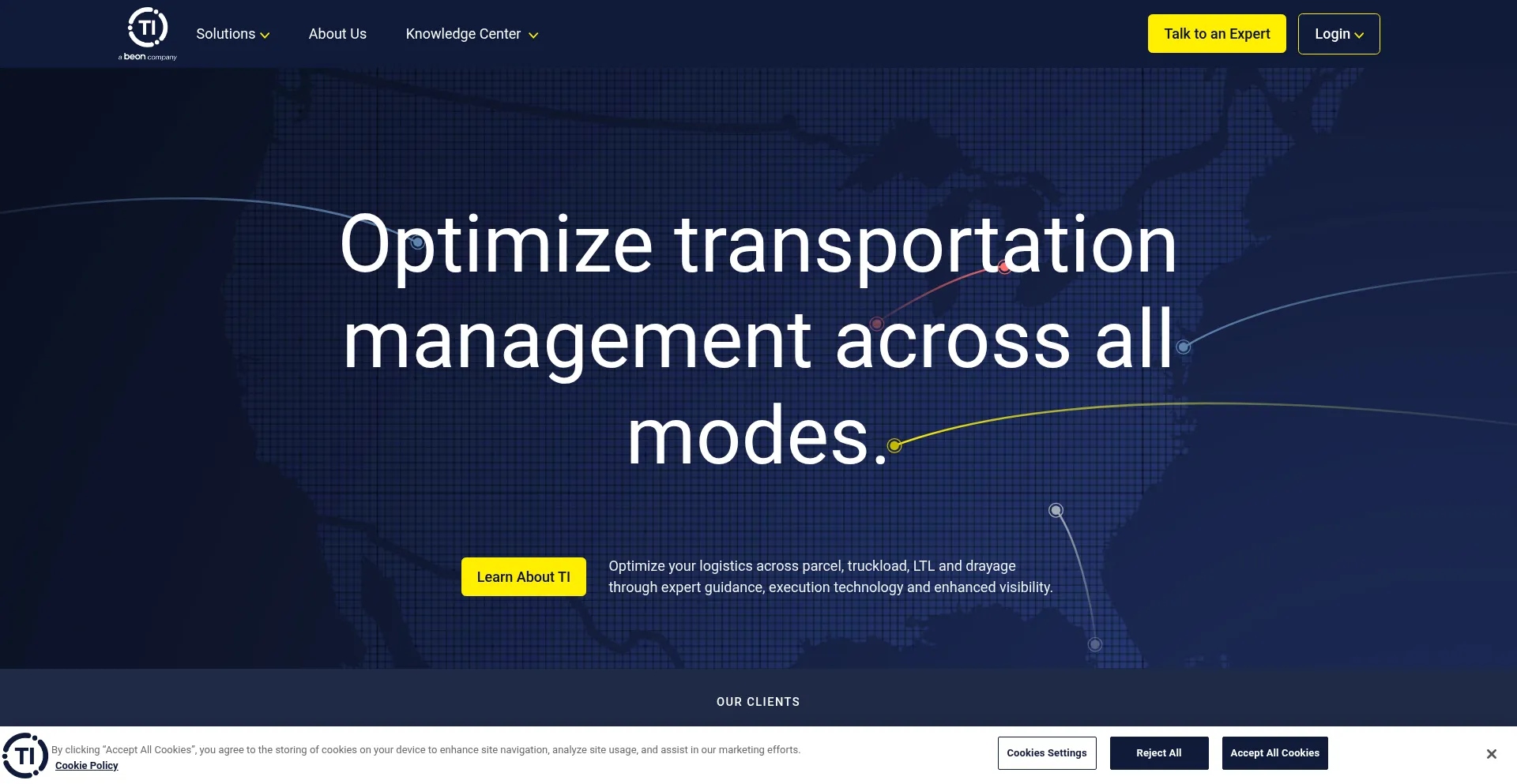 Website screenshot of Transportationinsight.com